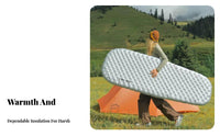 Single Featherlight Inflatable Sleeping Pad, Camping Mattress, Thick Moisture-Resistant Outdoor Mat