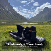 Single Featherlight Inflatable Sleeping Pad, Camping Mattress, Thick Moisture-Resistant Outdoor Mat