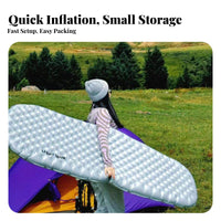 Single Featherlight Inflatable Sleeping Pad, Camping Mattress, Thick Moisture-Resistant Outdoor Mat