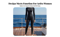 Full Coverage Swimsuit, Long Sleeve Zip Rash Guard, Sun Protection, Chest Pad