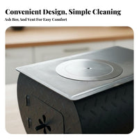Heating Stove, Indoor Wood Stove, Multi-Functional Home Heater for Winter Cooking, Stainless Steel