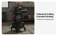 Cast Iron Heating Stove, Smokeless Wood Burner, Indoor Fireplace, Rural Home Heater, Winter Use
