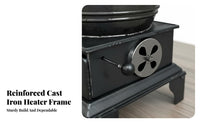 Cast Iron Heating Stove, Smokeless Wood Burner, Indoor Fireplace, Rural Home Heater, Winter Use