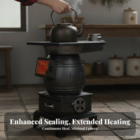 Cast Iron Heating Stove, Smokeless Wood Burner, Indoor Fireplace, Rural Home Heater, Winter Use