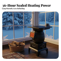 Cast Iron Heating Stove, Smokeless Wood Burner, Indoor Fireplace, Rural Home Heater, Winter Use