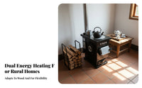 Wood Radiator Heater, Indoor Smokeless Gasification Stove, Rural Home Heating Fireplace