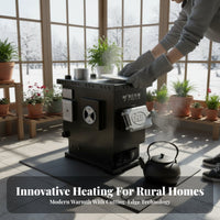 Wood Radiator Heater, Indoor Smokeless Gasification Stove, Rural Home Heating Fireplace