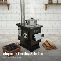 Wood Radiator Heater, Indoor Smokeless Gasification Stove, Rural Home Heating Fireplace