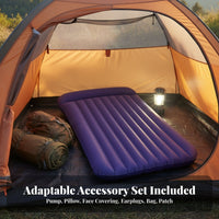Inflatable Mattress, Camping Air Bed, Foldable Moisture-Resistant Mat, Portable Outdoor Sleeping Pad
