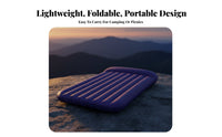 Inflatable Mattress, Camping Air Bed, Foldable Moisture-Resistant Mat, Portable Outdoor Sleeping Pad