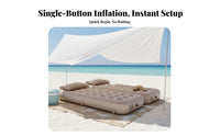 One-Button Automatic Inflatable Mattress, Camping Air Bed, Outdoor Tent Sleeping Pad, Adaptable Design, High Load Capacity, Tan