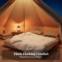 One-Button Automatic Inflatable Mattress, Camping Air Bed, Outdoor Tent Sleeping Pad, Adaptable Design, High Load Capacity, Tan