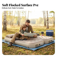 One-Button Automatic Inflatable Mattress, Camping Air Bed, Outdoor Tent Sleeping Pad, Adaptable Design, High Load Capacity, Tan