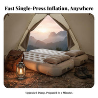 One-Button Automatic Inflatable Mattress, Camping Air Bed, Outdoor Tent Sleeping Pad, Adaptable Design, High Load Capacity, Tan