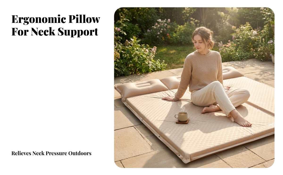 autoInflating Camping Mattress, Outdoor Air Bed, Moistureresistant Thickened Mat, Portable for Tent, Home, Hiking