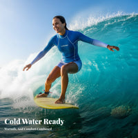 Women's 3mm Wetsuit, One-Piece, Long Sleeve, Quick Dry, Thermal Surf Suit