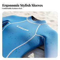 Women's 3mm Wetsuit, One-Piece, Long Sleeve, Quick Dry, Thermal Surf Suit