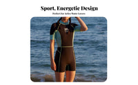 Surfing Wetsuit for Women, single-Piece Boyleg, Sun Protection, Quick Dry, Modest Swimsuit, Snorkeling, New design