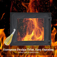 Inset Fireplace Door, European Decorative Style, Multi-Functional, Thickened, High Temperature Resistant, Home & Guesthouse,