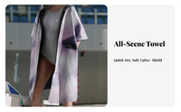 Quick Dry Beach Towel, Sun Protection, Portable Hooded Poncho for Women