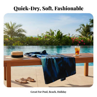 Quick Dry Beach Towel, Sun Protection, Portable Hooded Poncho for Women