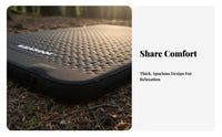 Camping Sleeping Pad, Outdoor Inflatable Mattress, automaticInflating, Thickened Foldable Mat, Tent Ground Pad, Black
