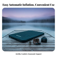 Camping Sleeping Pad, Outdoor Inflatable Mattress, automaticInflating, Thickened Foldable Mat, Tent Ground Pad, Black