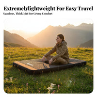 Camping Sleeping Pad, Outdoor Inflatable Mattress, automaticInflating, Thickened Foldable Mat, Tent Ground Pad, Black