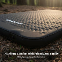 Camping Sleeping Pad, Outdoor Inflatable Mattress, automaticInflating, Thickened Foldable Mat, Tent Ground Pad, Black