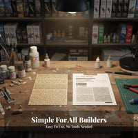 Model Stencil Paper Set, Camouflage Weathering, Precision Engraved, 4 Designs