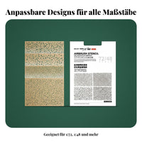 Model Stencil Paper Set, Camouflage Weathering, Precision Engraved, 4 Designs