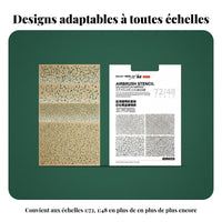 Model Stencil Paper Set, Camouflage Weathering, Precision Engraved, 4 Designs
