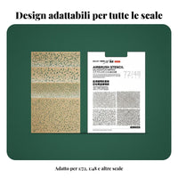 Model Stencil Paper Set, Camouflage Weathering, Precision Engraved, 4 Designs