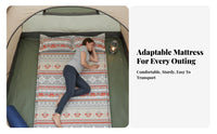 Inflatable Mattress, Memory Foam, Camping, Home, Portable, Moisture-Resistant, Foldable, Adjustable Air Pillow, Outdoor