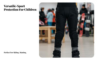 Kids Ski Protective Pants, Integrated Pelvis & Knee Pads, Anti-Fall Snowboard Inner Gear Set