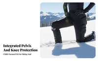 Kids Ski Protective Pants, Integrated Pelvis & Knee Pads, Anti-Fall Snowboard Inner Gear Set