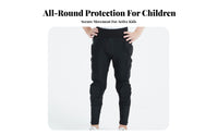 Kids Ski Protective Pants, Integrated Pelvis & Knee Pads, Anti-Fall Snowboard Inner Gear Set