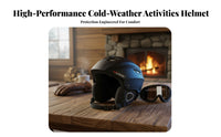 Ski Helmet, Matte Black/light, Kids & Adults, winterboard & Ski Protective Gear, Warm Headwear