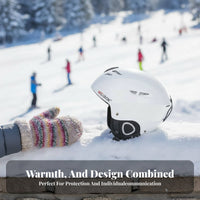 Ski Helmet, Matte Black/light, Kids & Adults, winterboard & Ski Protective Gear, Warm Headwear