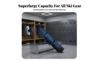 Wheeled Snowboard Bag, Ski Equipment Bag, dual-use, Large Capacity, navy