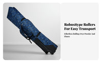 Wheeled Snowboard Bag, Ski Equipment Bag, dual-use, Large Capacity, navy