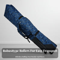 Wheeled Snowboard Bag, Ski Equipment Bag, dual-use, Large Capacity, navy