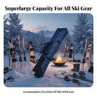 Wheeled Snowboard Bag, Ski Equipment Bag, dual-use, Large Capacity, navy