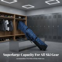 Wheeled Snowboard Bag, Ski Equipment Bag, dual-use, Large Capacity, navy