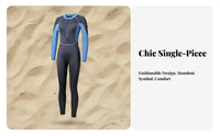 Women's Long Sleeve Wetsuit, One-Piece Swimsuit, Sun Protection, Slimming, Surfing, New Design