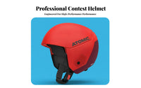 Ski Helmet, Redster FIS Certified full coverage, Asian Fit, Red Black, Racing Protective Gear