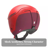 Ski Helmet, Redster FIS Certified full coverage, Asian Fit, Red Black, Racing Protective Gear