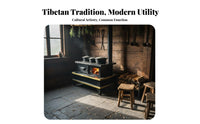 Tibetan Wood Burning Stove, Indoor Heating Stove, Home Fireplace, Steel Plate, Winter Room Use