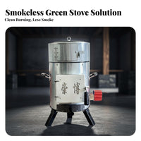 Wood Gasifier Stove, Dual Fuel, Smokeless, Multifunctional, Home, Camping
