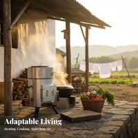 Wood Gasifier Stove, Dual Fuel, Smokeless, Multifunctional, Home, Camping
